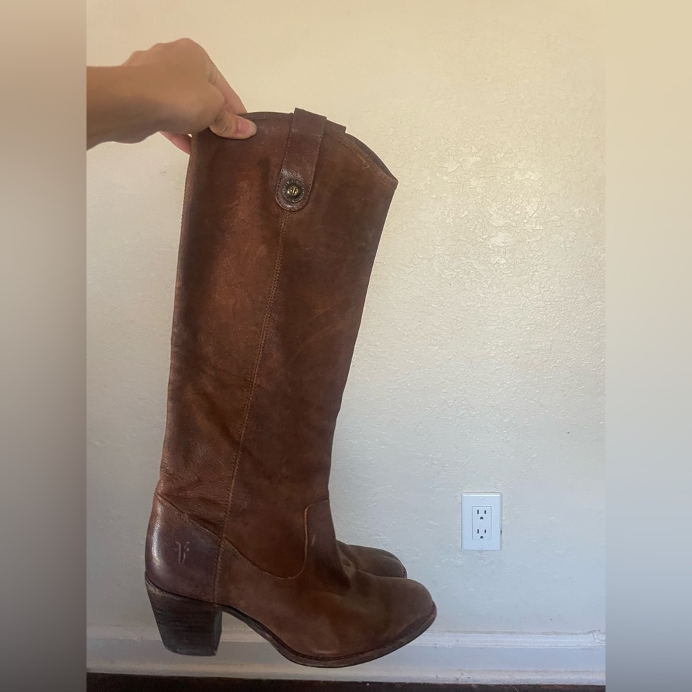 Frye Brown Heeled Boots